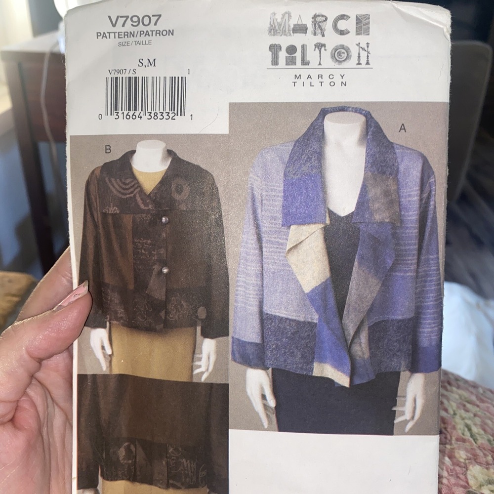 Vogue Marcy Tilton Sewing Pattern V 7907 Small, Medium Stylish Jacket Uncut